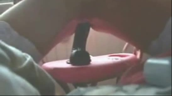 Sitting on a great dildo